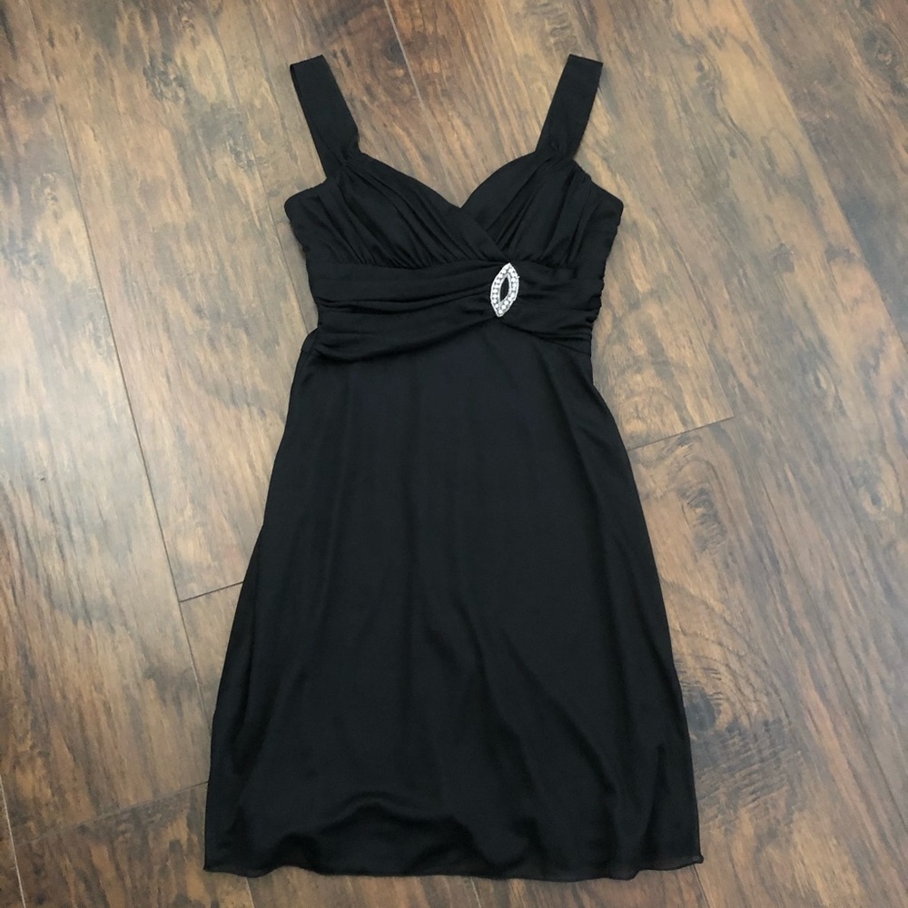 Charlotte Russe Y2K Black Chiffon Dress Size 5/6 Juniors Homecoming